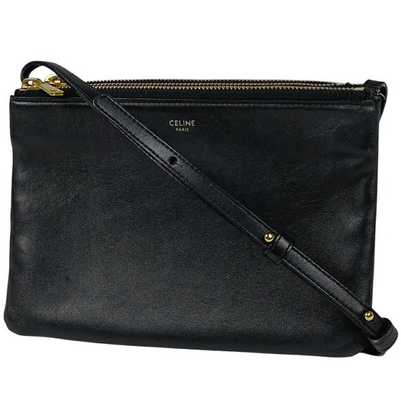 Celine Trio Bag Black Shoulder Leather - Picture 1 of 6